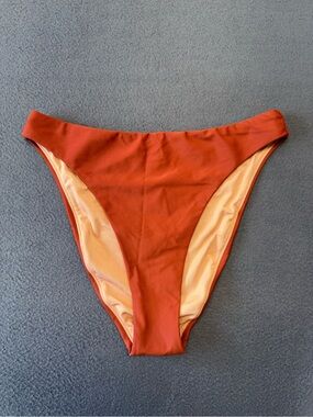 J. Crew Rust Orange High‑Cut Bikini Bottom